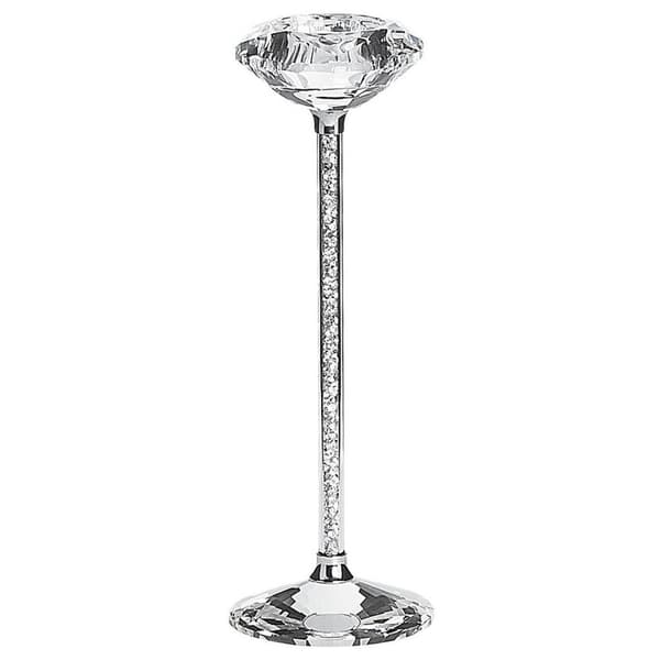 KOFI Lysestage Glas 23 cm Sølv Lumarko!