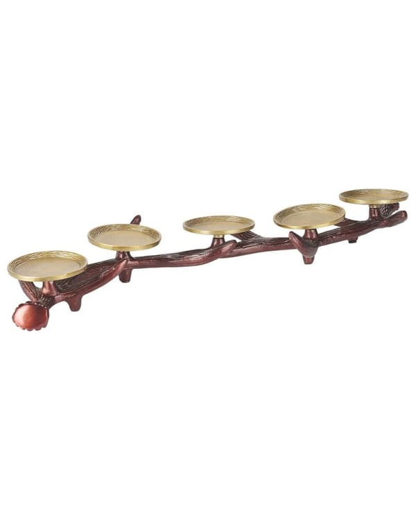 Ljusstake CLEONAE Metall 7 cm Brun Lumarko!