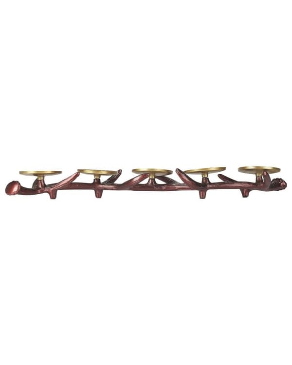 Ljusstake CLEONAE Metall 7 cm Brun Lumarko!