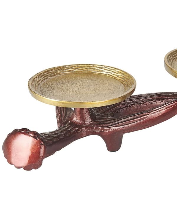 Ljusstake CLEONAE Metall 7 cm Brun Lumarko!