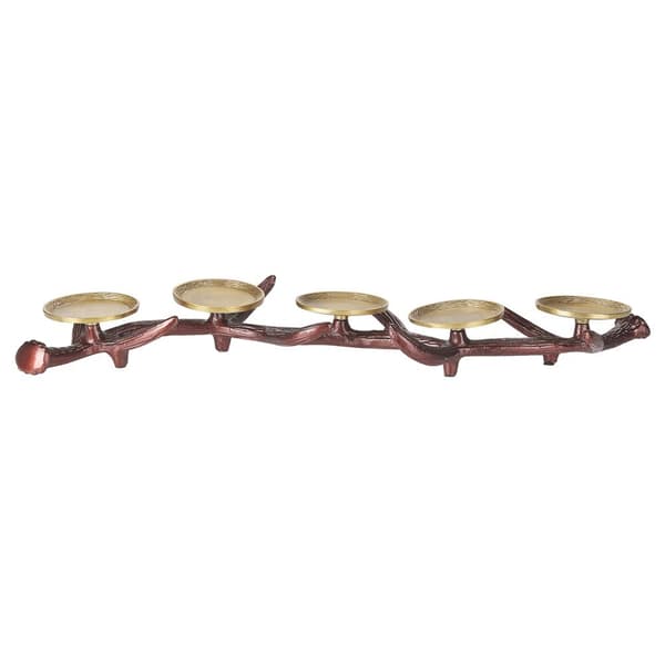Ljusstake CLEONAE Metall 7 cm Brun Lumarko!