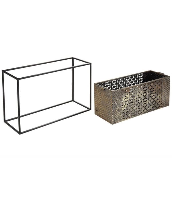 Ljusstake AMAMI Metall 26 cm Svart/guld Lumarko!