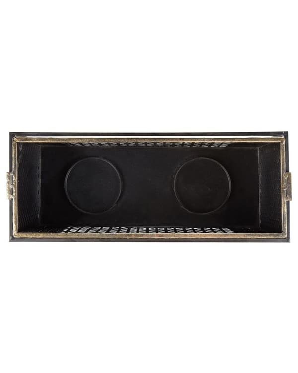 Ljusstake AMAMI Metall 26 cm Svart/guld Lumarko!