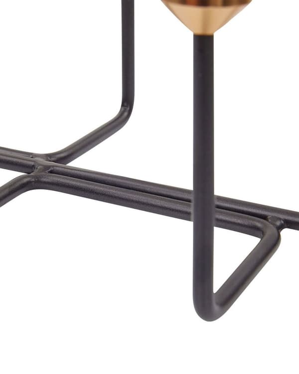 BANGKA Ljusstake Metall 12 cm Svart Lumarko!