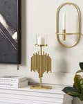 Miniatyrbild 3 av 8: NIAS Metallljusstake 47 cm Guld Lumarko!