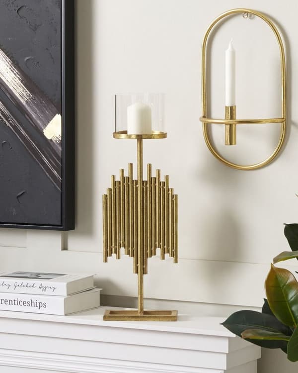 NIAS Metallljusstake 53 cm Guld Lumarko!