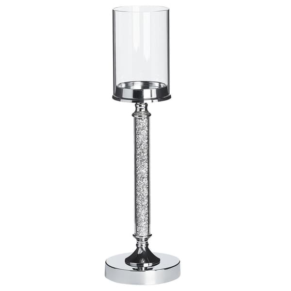 ABBEVILLE Ljusstake Glas 48 cm Silver Lumarko!