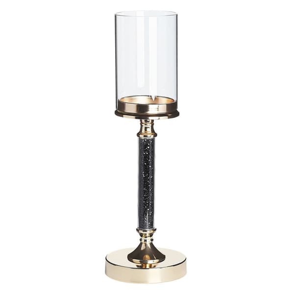 ABBEVILLE Ljusstake Glas 41 cm Svart Lumarko!