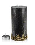 Miniatyrbild 1 av 3: Ljuslykta Cylinder Skogssvart Guld 240 Lumarko!