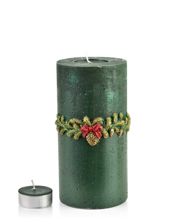 Ljuslykta Cylinderkrans Grön 240 Lumarko!