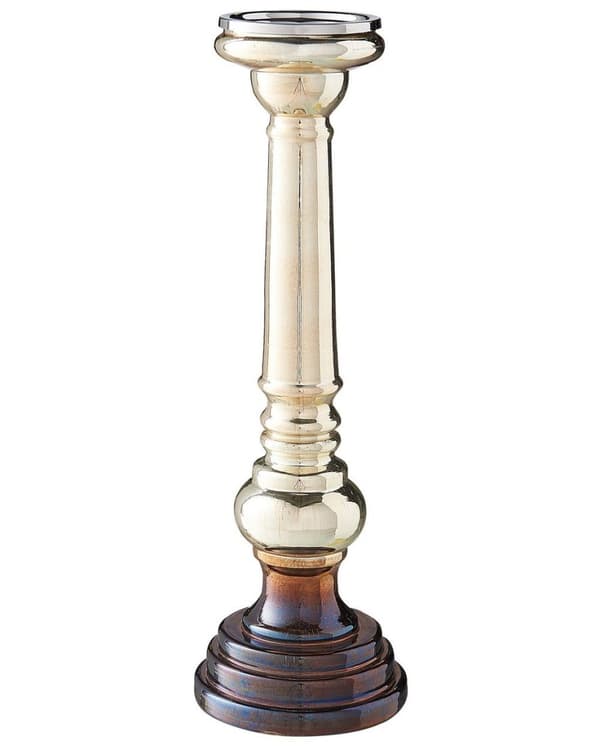 Set med 2 ljusstakar IMARTI Glas 40 cm Guld Lumarko!