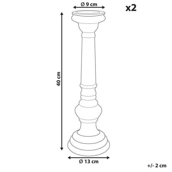 Set med 2 ljusstakar IMARTI Glas 40 cm Guld Lumarko!