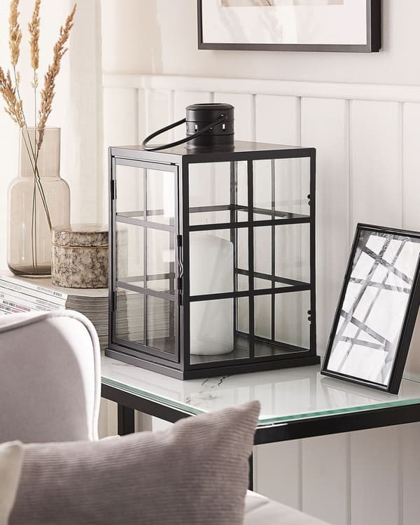 BINTAN Lantern Metal 33 cm Svart Lumarko!