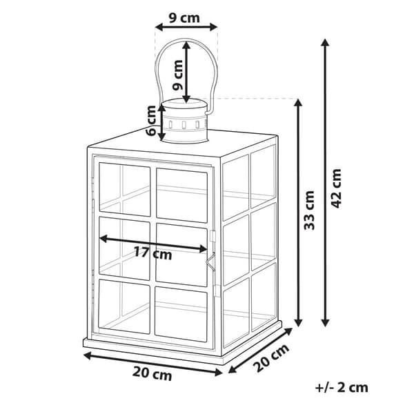 BINTAN Lantern Metal 33 cm Svart Lumarko!