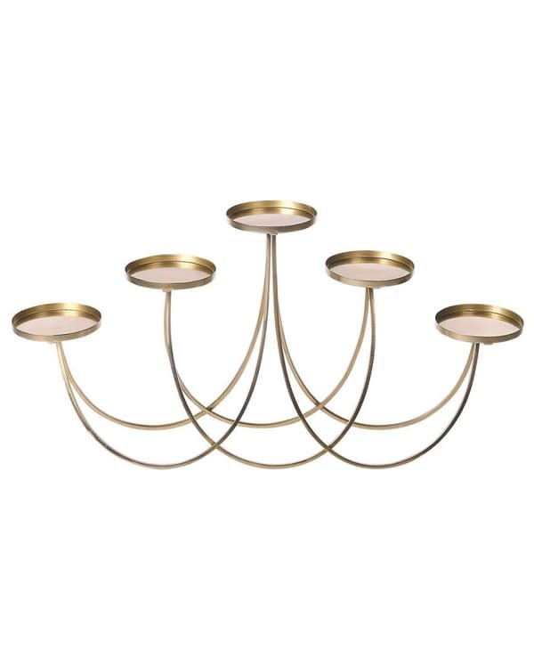 Ljusstake BUARAN Metall 38 cm Guld Lumarko!