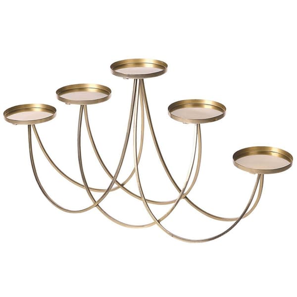 Ljusstake BUARAN Metall 38 cm Guld Lumarko!