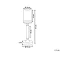 Miniatyrbild 6 av 6: ABBEVILLE Ljusstake Glas 41 cm Silver Lumarko!