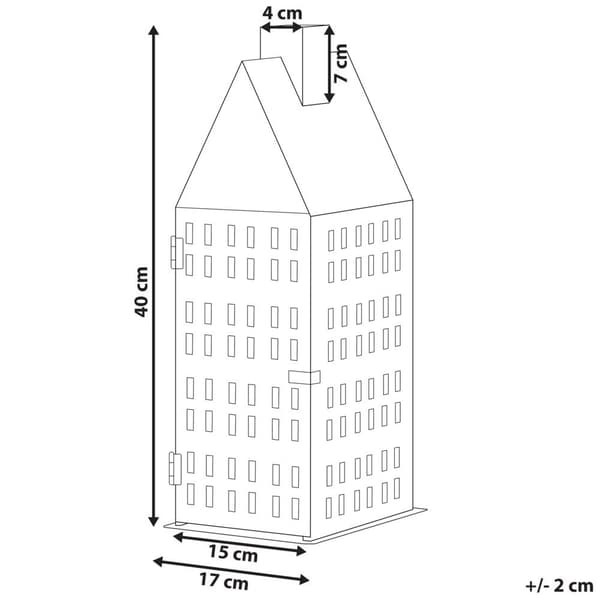 Metalllykta 40 cm vit DOLOK Lumarko!