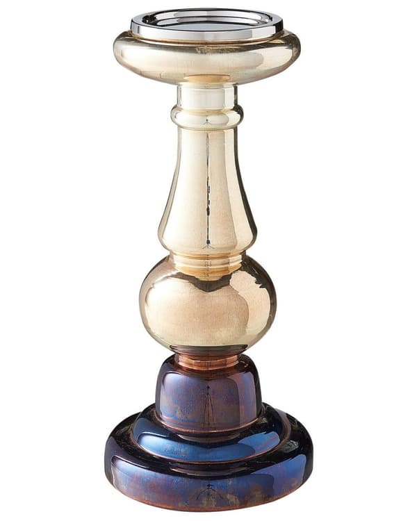 Set med två ljusstakar i glas 31 cm guld IMARTI Lumarko!