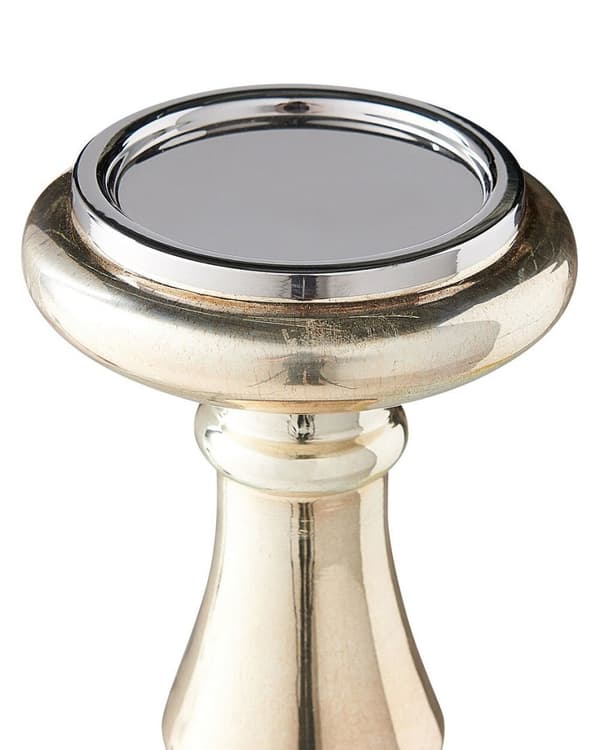 Set med två ljusstakar i glas 31 cm guld IMARTI Lumarko!