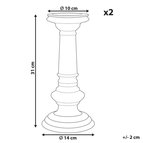 Set med två ljusstakar i glas 31 cm guld IMARTI Lumarko!