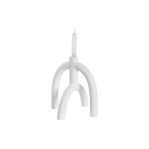 Kandelaber DKD Home Decor Scandi 21,5 x 21,5 x 23 cm Vit Harts