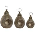 Miniatyrbild 1 av 4: Set med ljusstakar Home ESPRIT Gyllene Metall 23 x 23 x 34 cm