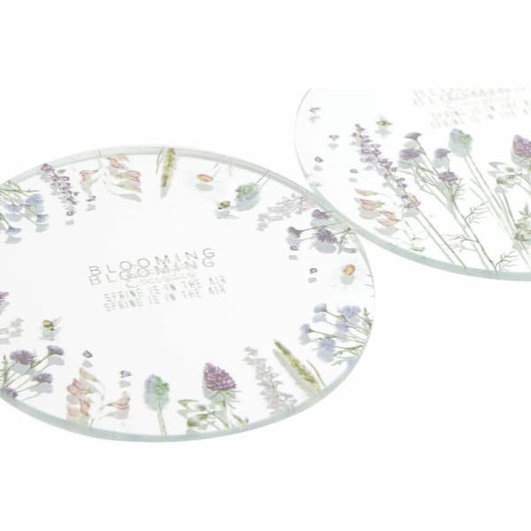 Lanterna DKD Home Decor Krystal Multifarvet Sommerfugl (10 x 10 x 1 cm) (2 unidades)