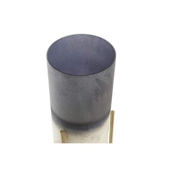 Lyseholder DKD Home Decor Ældet overflade Krystal Metal (13 x 13 x 41 cm)