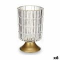 Miniatyrbillede 1 af 3: LED-lanterne Gennemsigtig Gylden Glas 10,7 x 18 x 10,7 cm (6 enheder)