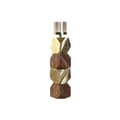 Miniatyrbillede 1 af 2: Lyseholder DKD Home Decor Brun Gylden Aluminium Krystal Mangotræ 10 x 10 x 51,5 cm