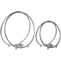 Miniatyrbillede 1 af 3: Lyseholder Home ESPRIT Sølvfarvet Metal 38 x 16 x 38,5 cm 38 x 16 x 39 cm (2 enheder)