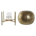 Miniatyrbillede 6 af 6: Lyseholder Home ESPRIT Gylden Metal Krystal 29 x 29 x 26,5 cm