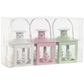 Miniatyrbillede 4 af 4: Gadelampe Home ESPRIT Hvid Grøn Pink Krystal Jern Shabby Chic 7 x 7 x 10 cm (3 Dele) (4 enheder)