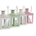 Miniatyrbillede 2 af 4: Gadelampe Home ESPRIT Hvid Grøn Pink Krystal Jern Shabby Chic 7 x 7 x 10 cm (3 Dele) (4 enheder)