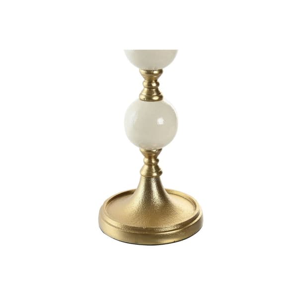 Kandelaber Home ESPRIT Vit Gyllene Aluminium Modern 15 x 15 x 33 cm
