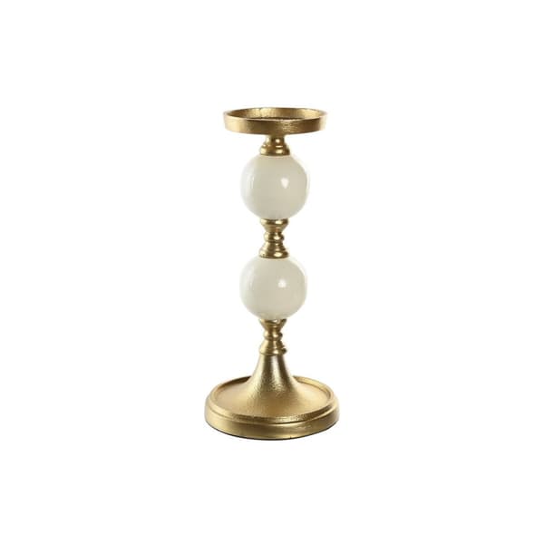 Kandelaber Home ESPRIT Vit Gyllene Aluminium Modern 15 x 15 x 33 cm