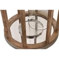 Miniatyrbillede 3 af 4: Lyseholder Home ESPRIT Brun Sølvfarvet Natur Krystal Mangotræ 30 x 30 x 42 cm