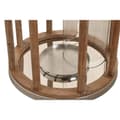Miniatyrbillede 3 af 4: Lyseholder Home ESPRIT Brun Sølvfarvet Krystal Mangotræ 30 x 30 x 53 cm