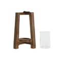 Miniatyrbillede 1 af 4: Lyseholder Home ESPRIT Natur Krystal Mangotræ 25 x 25 x 35 cm
