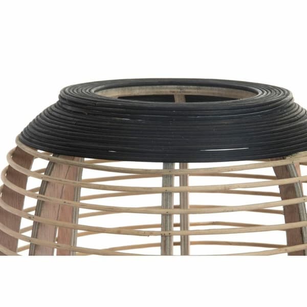Lyseholder DKD Home Decor Krystal Sort Metal Brun Bambus (32 x 32 x 43 cm)
