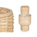 Miniatyrbillede 2 af 3: Lyseholder SG-29653 Gennemsigtig Natur Glas Spanskrør 15,5 x 31 x 15,5 cm (6 enheder)