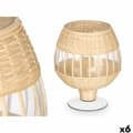 Miniatyrbillede 1 af 3: Lyseholder SG-30540 Gennemsigtig Natur Glas Spanskrør 18 x 22 x 18 cm (6 enheder)
