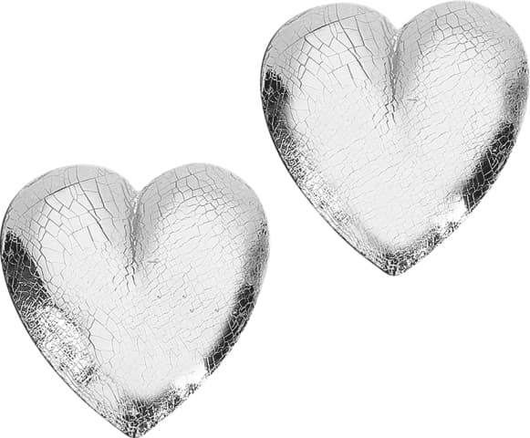 Vax dekorationer - Hjärtan 23mm - Silver - 2 st
