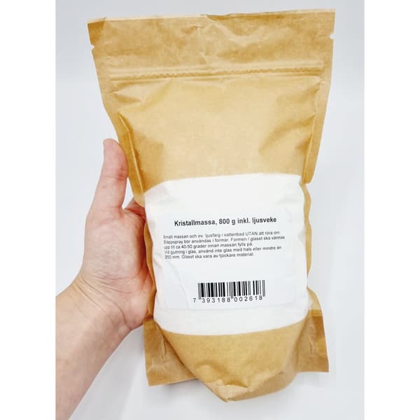 Kristallmassa till ljus - Inkl. veke - 800 gr