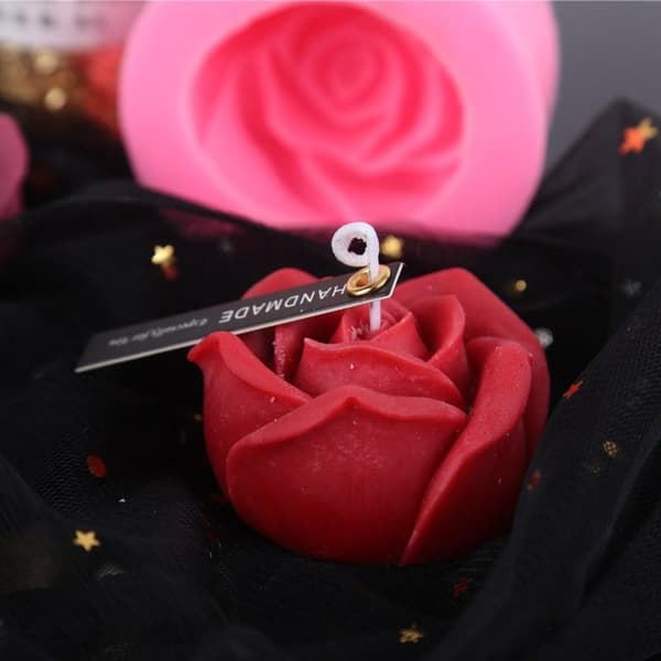 lysform stearinlys forme DIY silikone skimmel stearinlys 3D rose