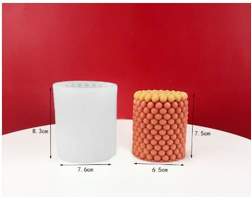 INF Let form Små bobler silikone 7,5 cm Hvid