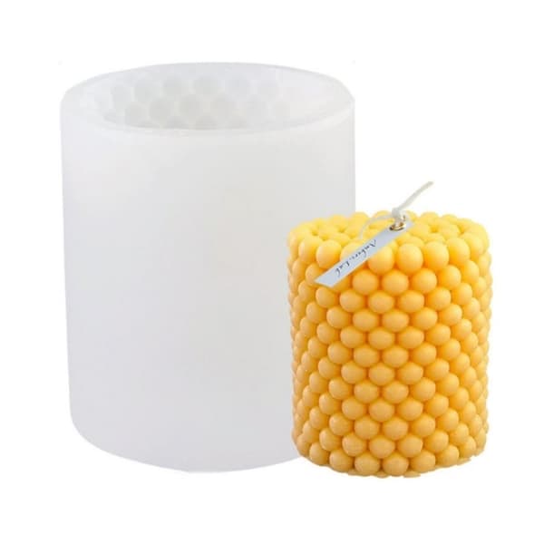 INF Ljusform Små bubblor silikon 7.5 cm Vit