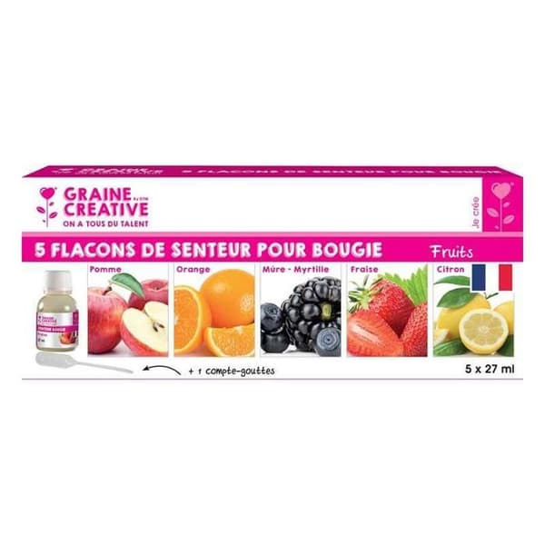 Set med 5 doftljus 27 ml Frukter