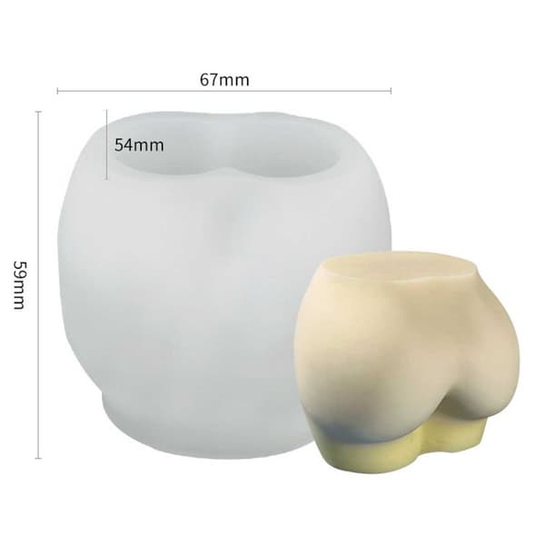 Stearinlys danner 3D rumpe 6cm